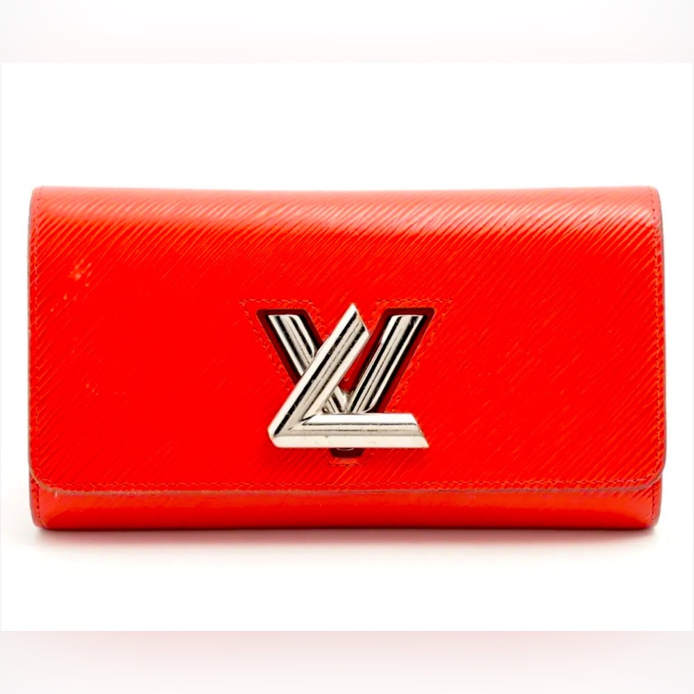 Louis Vuitton Epi Portefouille Twist Long Wallet Coquelicot Red M61179 - Picture 1 of 10